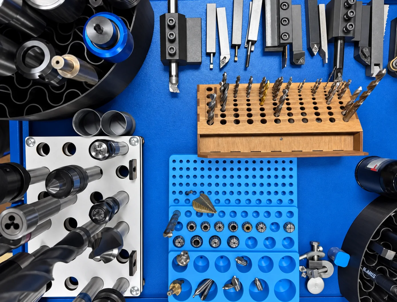 Tools and fixtures in the metalworking workshop